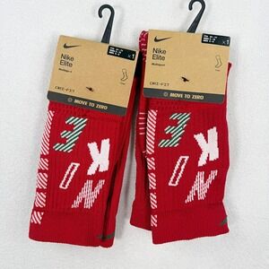 Nike Elite Socks (Lot of 2) Crew Size 6 - 10 Womens Holiday Red HV6888-687, NEW